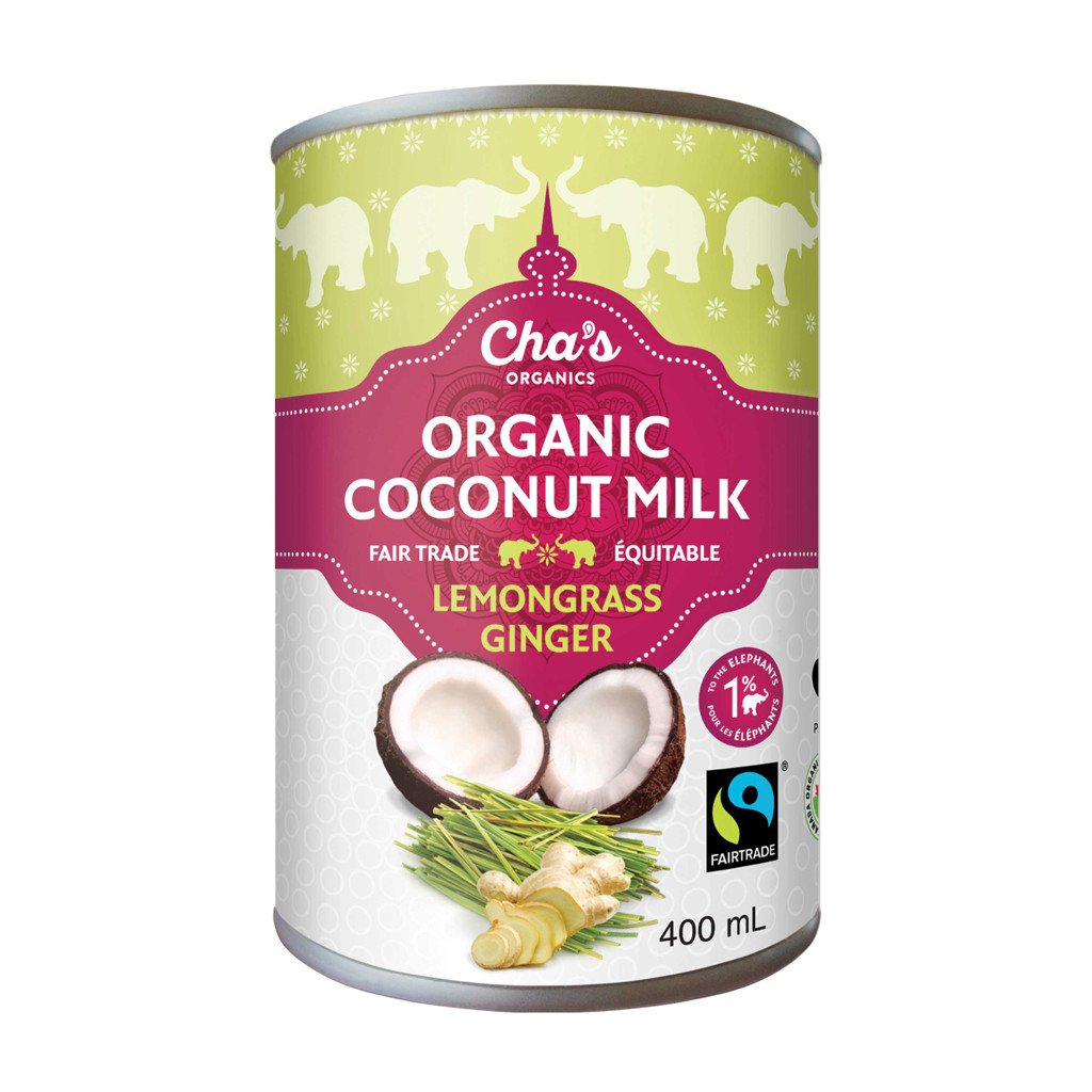 Cha's Organics Lemongrass Ginger Coconut Milk (case of 12 x 400 mL)