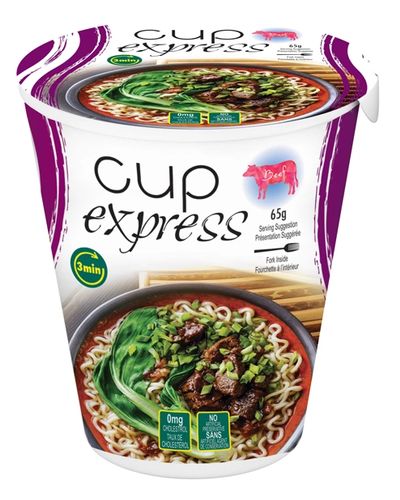 Sunfresh Cup Express Noodles Beef, 24x65g