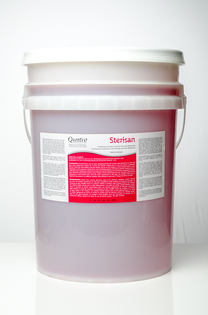 SteriSan Disinfectant, Sanitizer, Virucide, Deodorizer - 4x4 litre