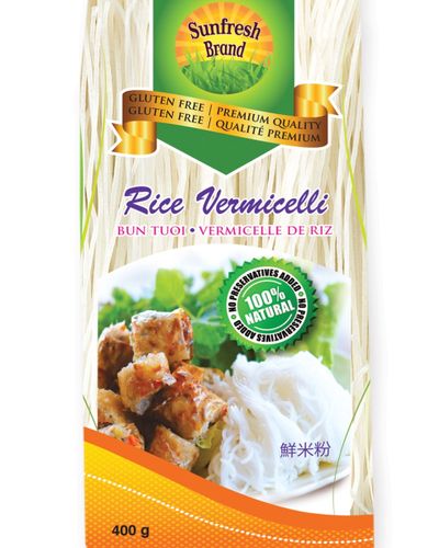 Sunfresh Fresh Rice Vermicelli (Bún tươi) 100% Natural, 34x400g