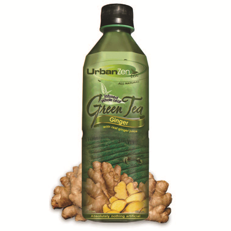 UrbanZen Aloe Iced Green Tea with Ginger, 24x500ml