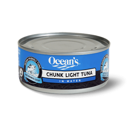 Ocean's Chunk and Flaked Light Tuna in Water - 24x170g (24 cases minimum)